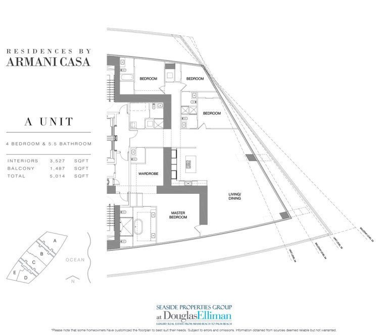 Residences by Armani Casa Floor Plans, Luxury Oceanfront