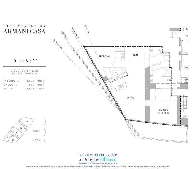 Residences by Armani Casa Floor Plans, Luxury Oceanfront