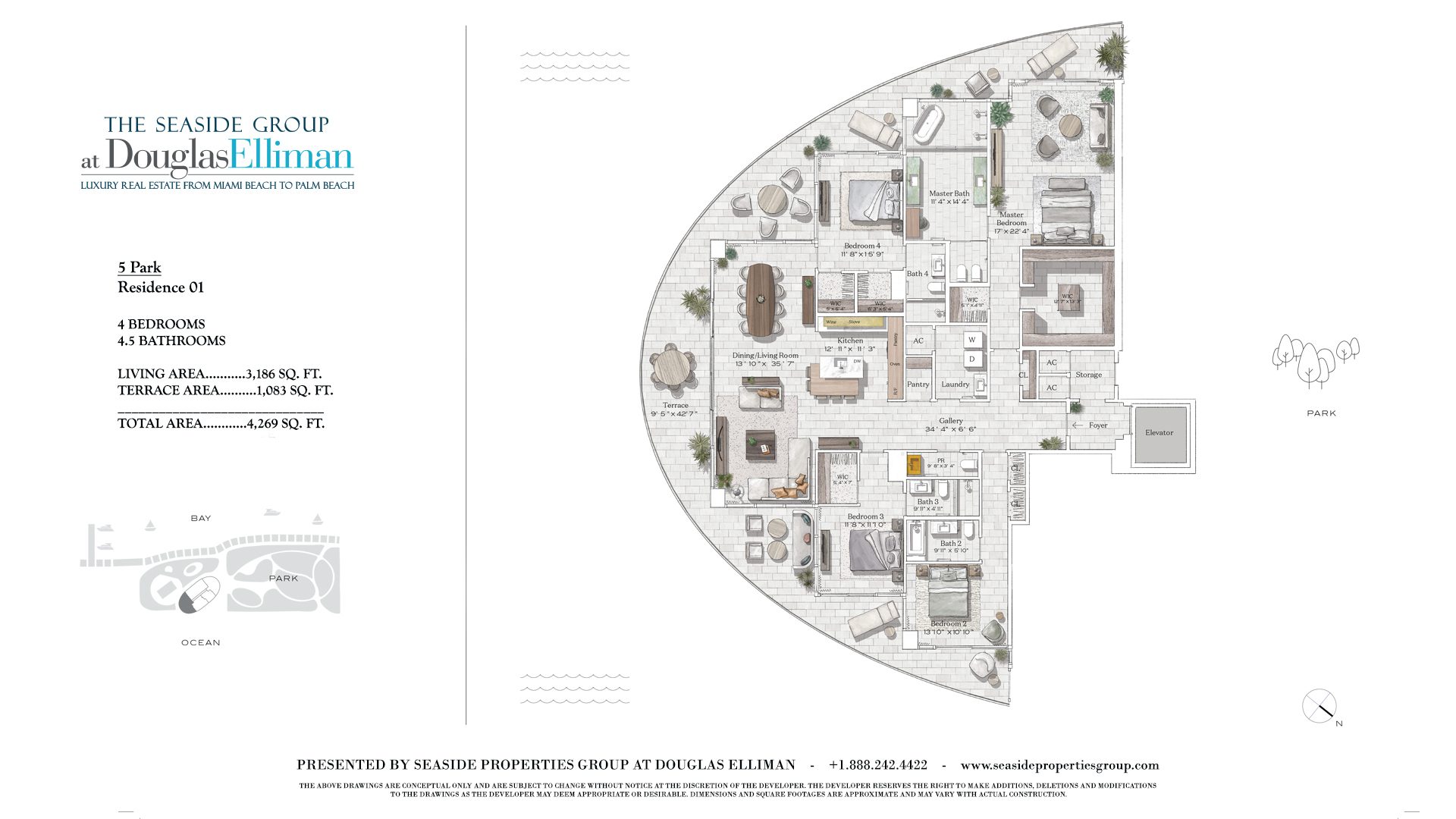 Floorplan for Residence 01 Five Park