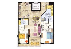 Click to View the Seabreeze Model Floorplan.