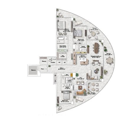 Thumbnail Floorplan for Residence 03 Five Park