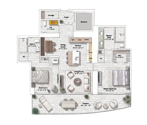 Thumbnail Floorplan for Residence 04 Five Park