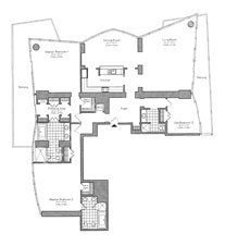 Thumbnail Residence 09 Floorplan at The Setai, Luxury Oceanfront Condo Residences on Miami Beach, Florida 33139