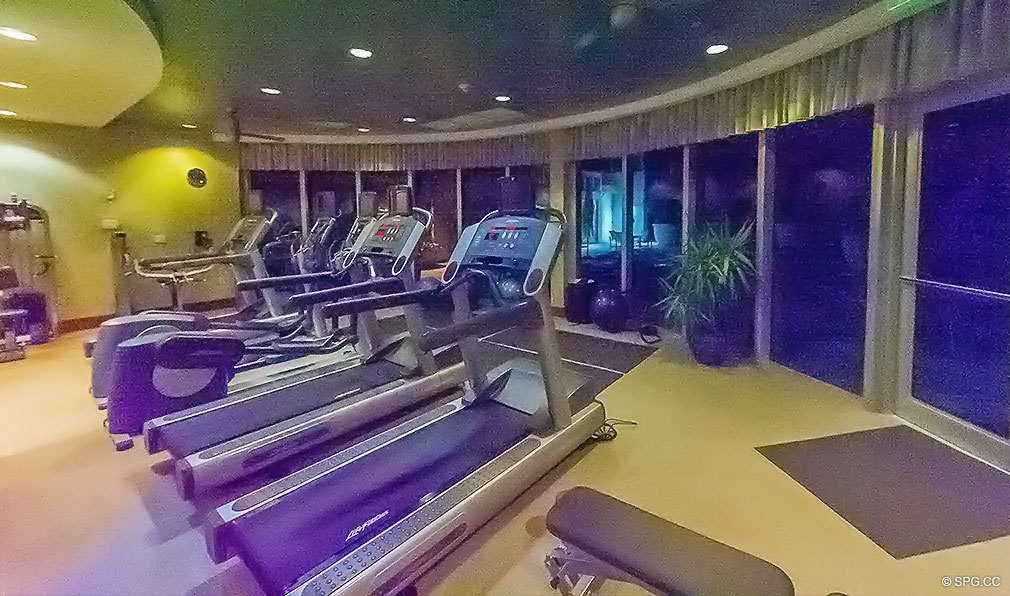 Fitness Center at Aquazul, Luxury Oceanfront Condominiums Located at 1600 South Ocean Boulevard, Lauderdale-by-the-Sea, FL 33062