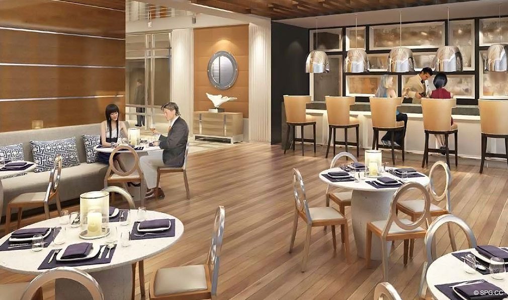 Dining at Chateau Beach Residences, Luxury Oceanfront Condominiums Located at 17475 Collins Ave, Sunny Isles Beach, FL 33160
