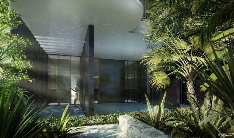 Landscaping at Faena House, Luxury Oceanfront Condominiums Located at 3201 Collins Ave, Miami Beach, FL 33140