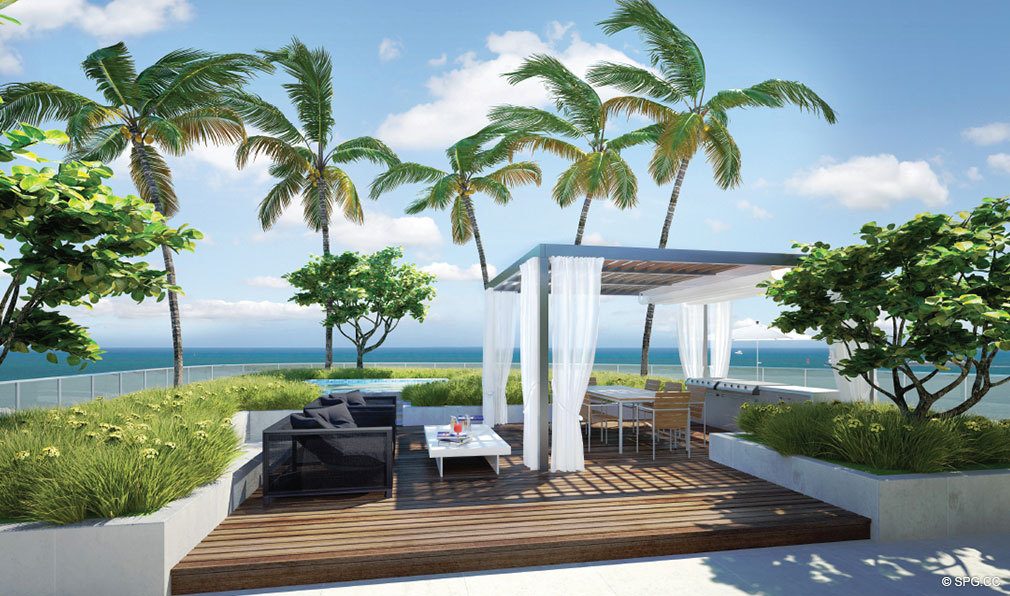 One Ocean Penthouse Terrace, Luxury Oceanfront Condominiums Located at 91 Collins Ave, Miami Beach, FL 33139