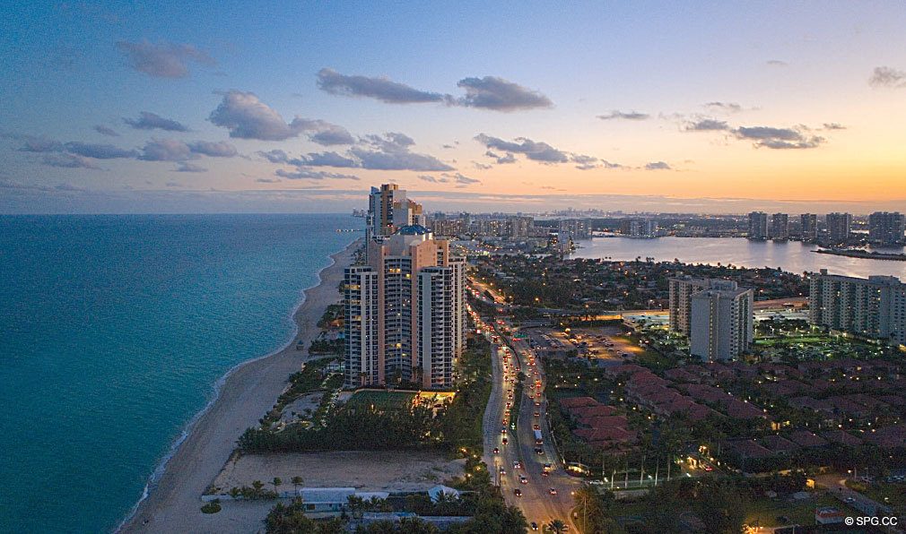 Panoramic Views from Regalia, Luxury Oceanfront Condominiums Located at 19505 Collins Ave, Sunny Isles Beach, FL 33160