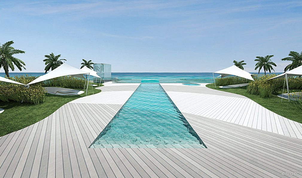 Beachfront Pool at Regalia, Luxury Oceanfront Condominiums Located at 19505 Collins Ave, Sunny Isles Beach, FL 33160