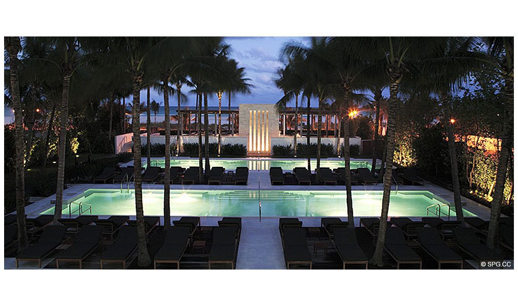 Setai Pool Deck, Luxury Oceanfront Condominiums Located at 101 20th St, Miami Beach, FL 33139