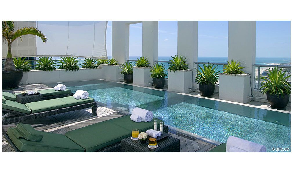 Private Pool at Setai, Luxury Oceanfront Condominiums Located at 101 20th St, Miami Beach, FL 33139