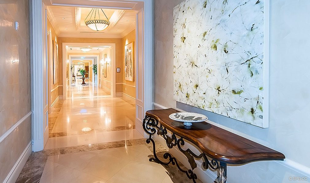 Turnberry Ocean Colony Hallway, Luxury Condominiums Located at 16047-16051 Collins Ave, Sunny Isles Beach, FL 33160