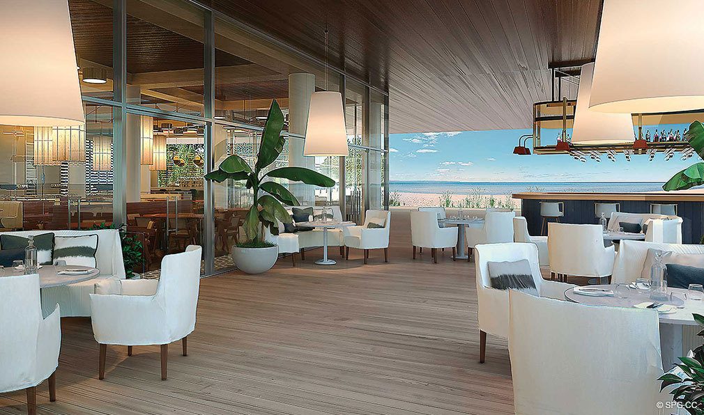 Beachfront Dining at Auberge Beach Residences, Luxury Oceanfront Condos in Ft Lauderdale