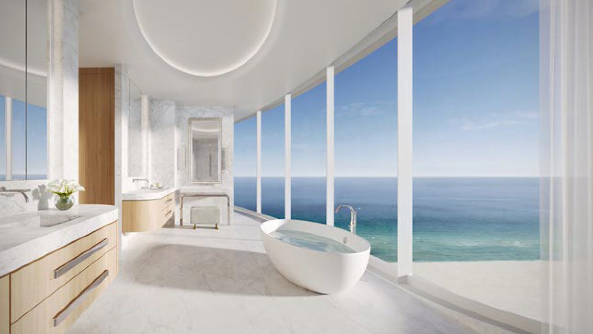 View from the Master Bathroom at The Shoreclub Miami Beach